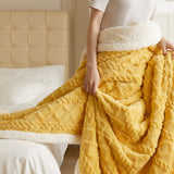 Cauzac™ Ultra-Soft Reversible Sherpa Fleece Blanket for Ultimate Comfort