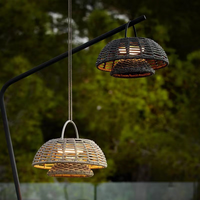 Cauzac™ Eco-friendly Bamboo Pendant Light for Outdoor Charm