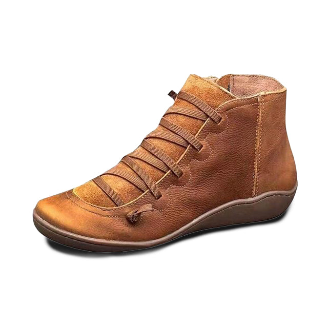 Orthopedic boots comfort boots arch support boots leather lace up boots wide toe box boots for women