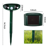 Cauzac™ Advanced Solar Ultrasonic Pest Repeller for Outdoor Protection