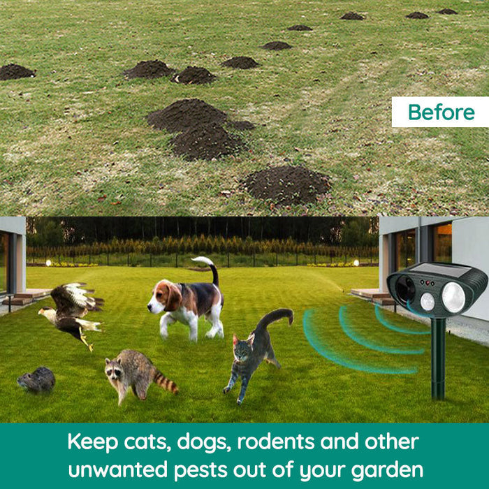 Cauzac™ Advanced Solar Ultrasonic Pest Repeller for Outdoor Protection