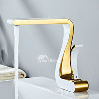 Cauzac™ Elegant Gold Basin Mixer Tap – Single-Handle Brass Luxury Design