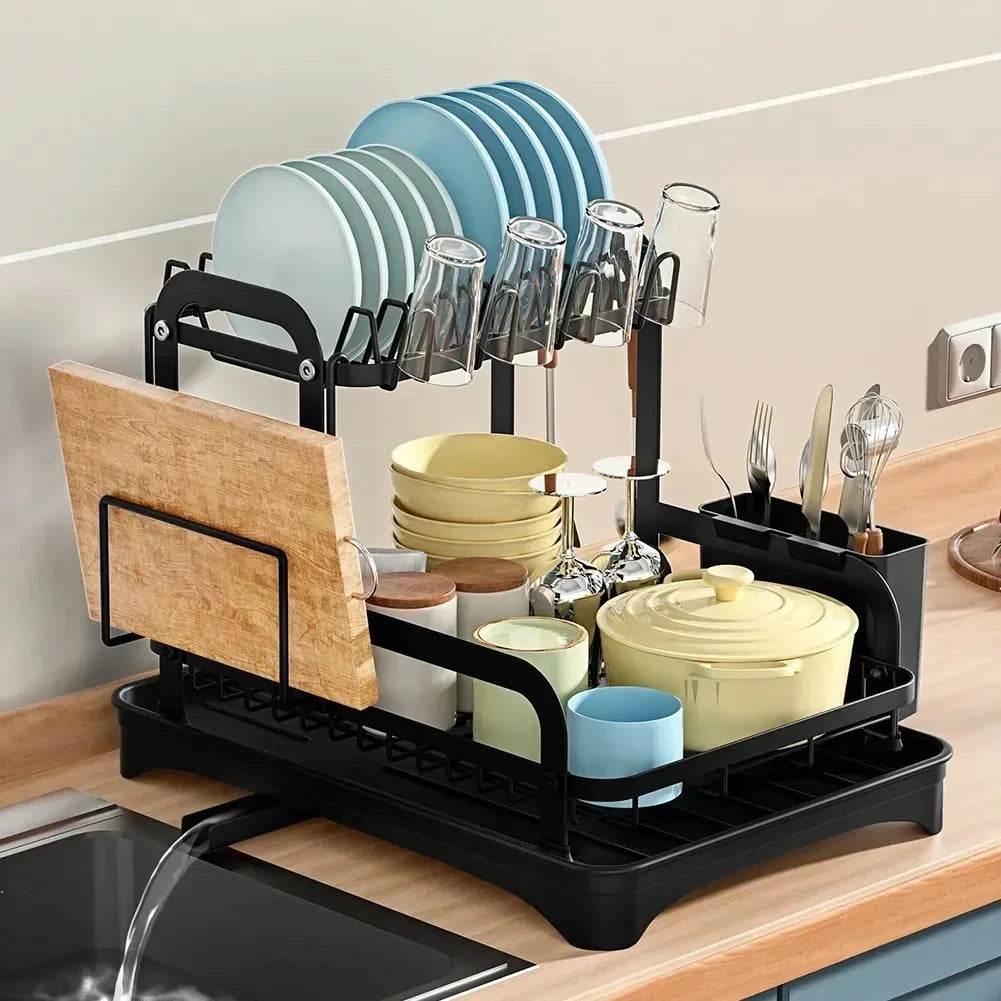 Cauzac™ Two-Tier Drying Rack for Optimal Kitchen Organization