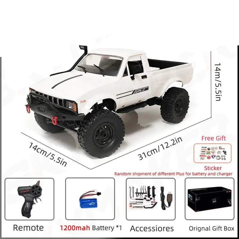 Cauzac™ C24-1 Ultimate RC Rock Crawler with LED Headlights for Thrilling Off-Road Adventures