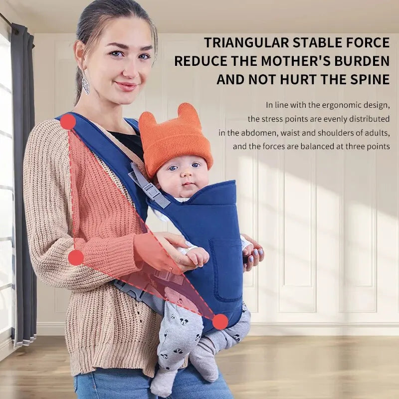 Cauzac™ Baby Carrier with Four Versatile Carrying Methods – Front and Back Comfort