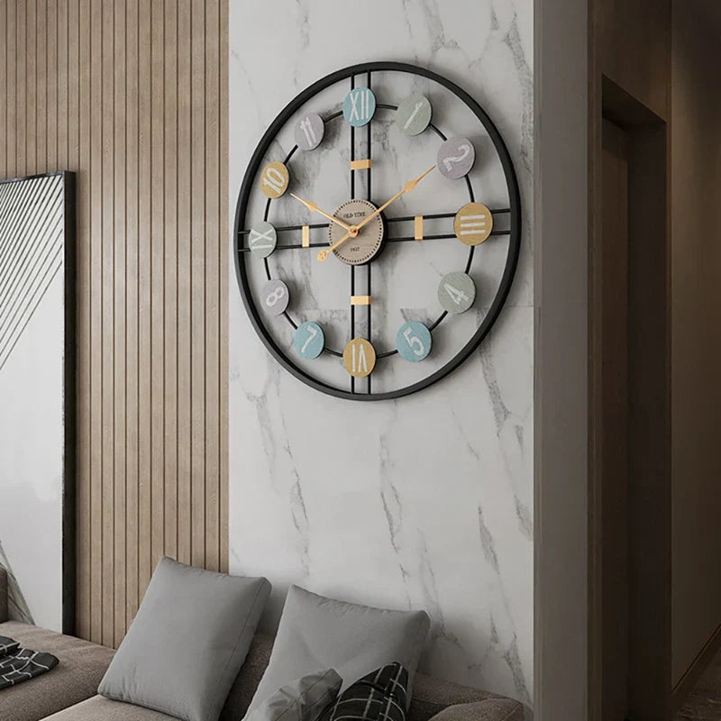 Cauzac™ Silent Vintage Metal Wall Clock for Timeless Elegance