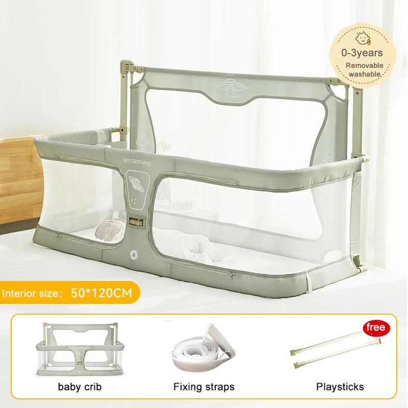 Cauzac™ Portable Multifunctional Baby & Toddler Bed with Safety Features