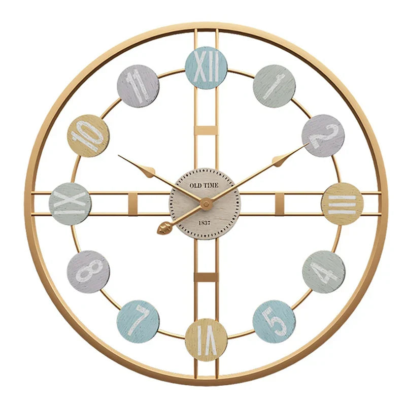 Cauzac™ Silent Vintage Metal Wall Clock for Timeless Elegance