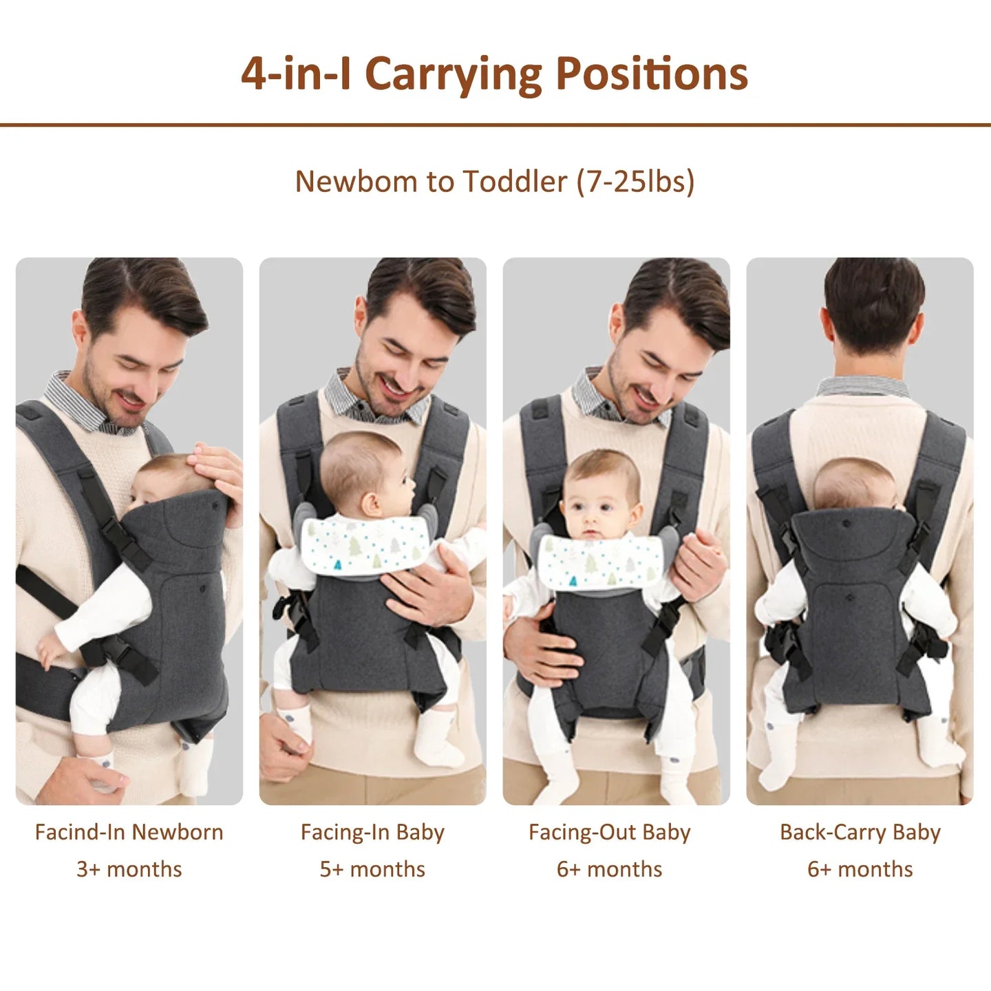 Cauzac™ Easy-Carry 4-in-1 Baby Carrier