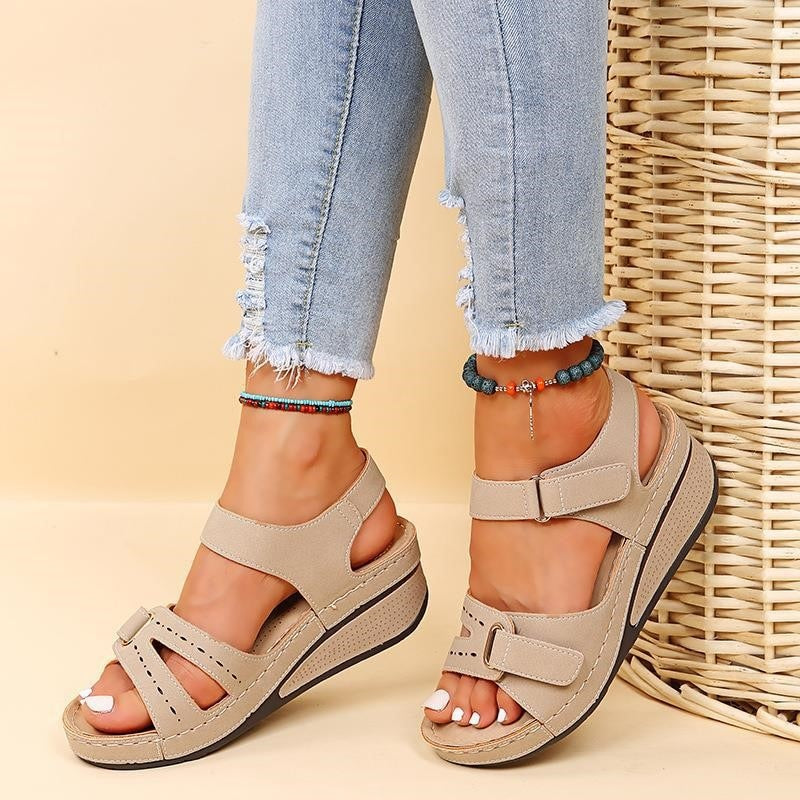 Cauzac™ Women's Soft Sole Wedge Sandals with Adjustable Closure