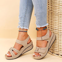 Cauzac™ Women's Soft Sole Wedge Sandals with Adjustable Closure