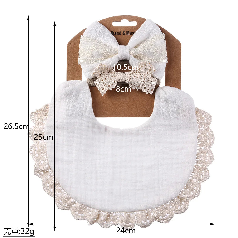 Cauzac™ Luxurious Muslin and Bamboo Baby Bib Set - Pack of 3