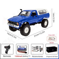 Cauzac™ C24-1 Ultimate RC Rock Crawler with LED Headlights for Thrilling Off-Road Adventures