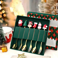 Cauzac™ Elegant Christmas Flatware Set for Festive Dining