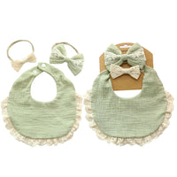 Cauzac™ Luxurious Muslin and Bamboo Baby Bib Set - Pack of 3