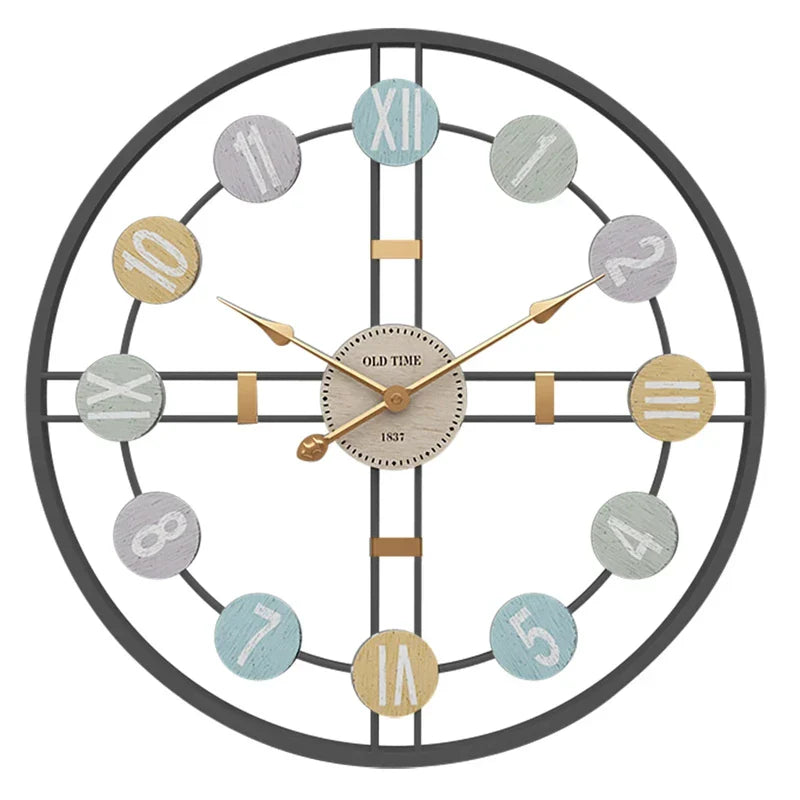 Cauzac™ Silent Vintage Metal Wall Clock for Timeless Elegance