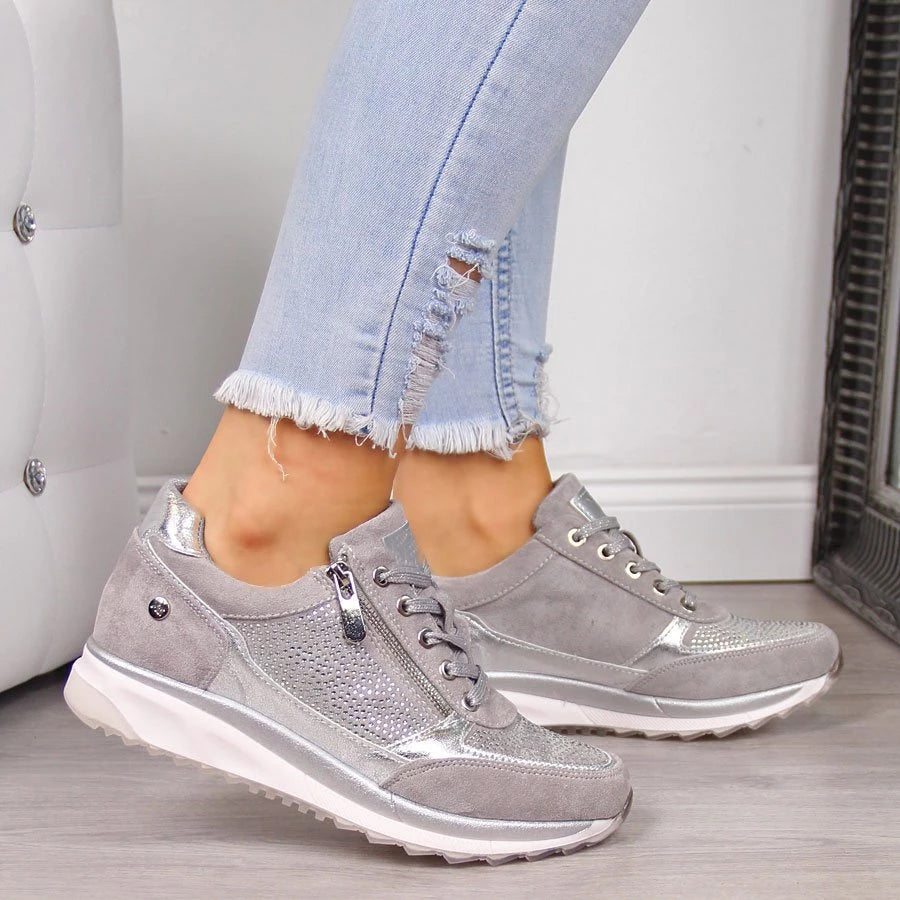 Cauzac™ Breathable Women's Zipper Sneakers with Ergonomic Support