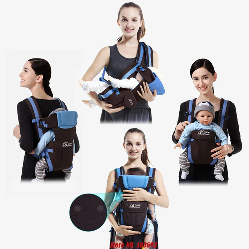 Cauzac™ Foldable Baby Carrier Waist Stool with Storage – Comfort & Style for Parents and Babies