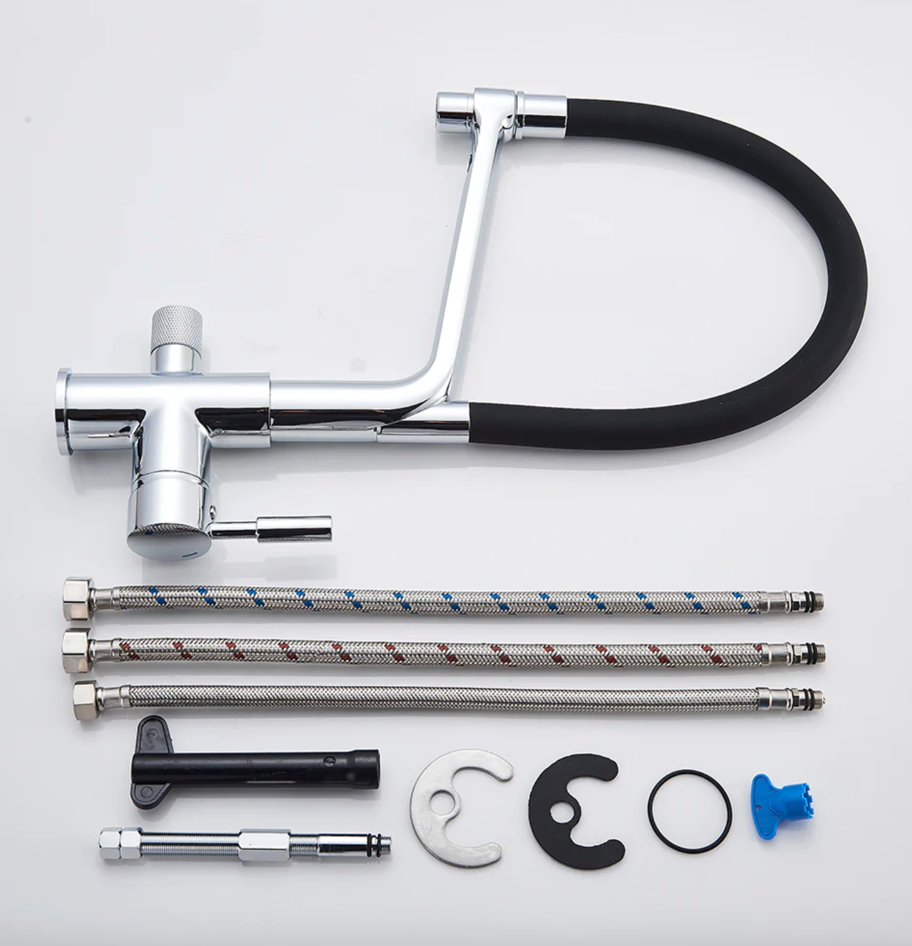 Cauzac™ Modern Dual-Outlet Kitchen Faucet with Filter – Ideal for Hot and Cold Supply