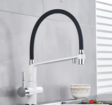 Cauzac™ Modern Dual-Outlet Kitchen Faucet with Filter – Ideal for Hot and Cold Supply