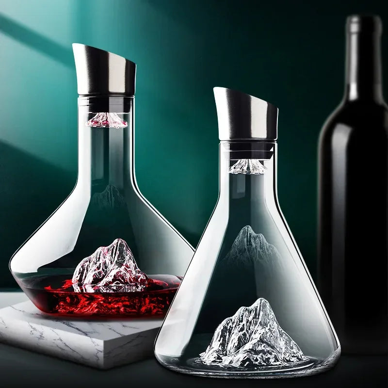 Cauzac™ 1500ml Iceberg Crystal Decanter – Exquisite Lead-Free Wine Aerator