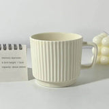 Cauzac™ Nordic-Inspired Ribbed Ceramic Mug for Coffee and Tea Enthusiasts