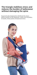 Cauzac™ Baby Carrier with Four Versatile Carrying Methods – Front and Back Comfort