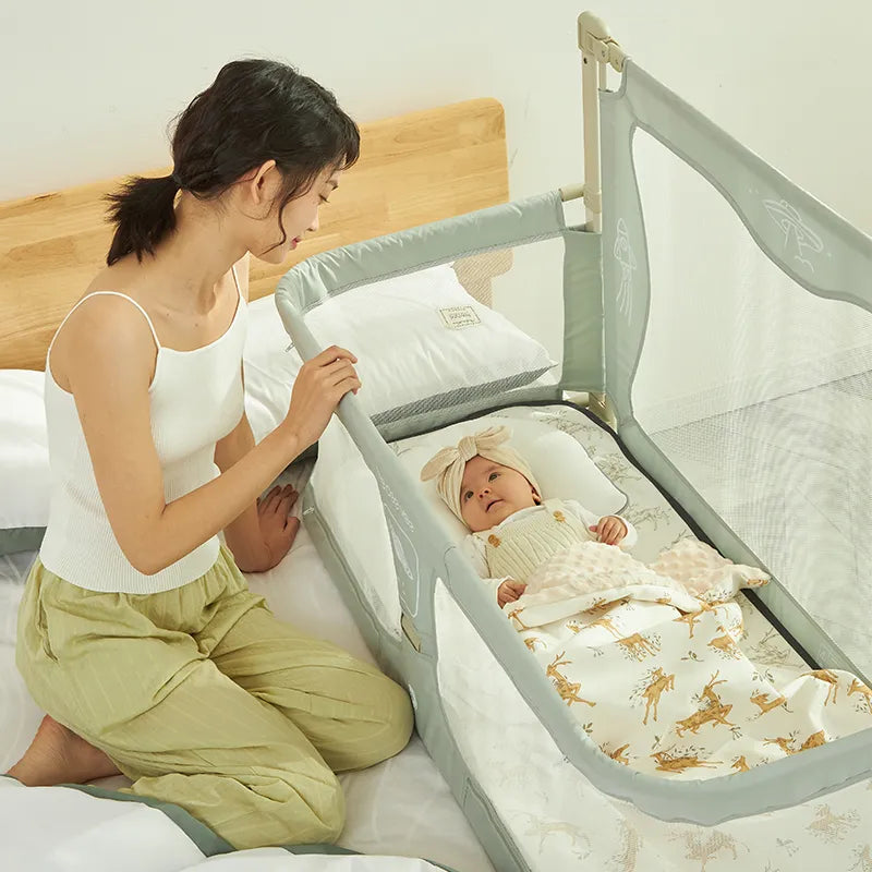 Cauzac™ Portable Multifunctional Baby & Toddler Bed with Safety Features