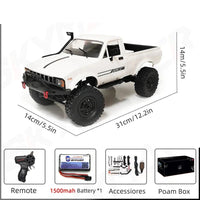 Cauzac™ C24-1 Ultimate RC Rock Crawler with LED Headlights for Thrilling Off-Road Adventures