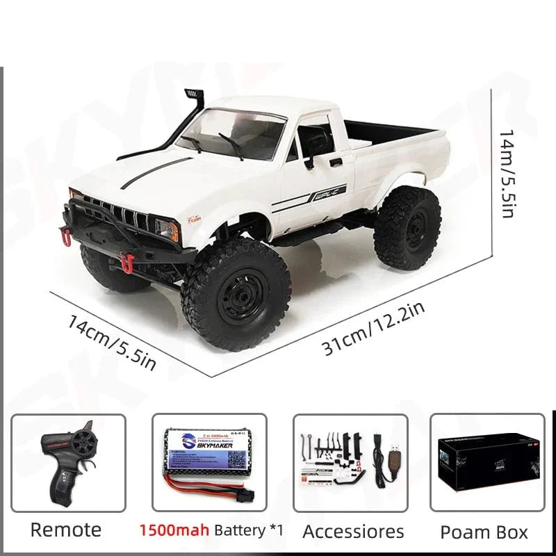 Cauzac™ C24-1 Ultimate RC Rock Crawler with LED Headlights for Thrilling Off-Road Adventures