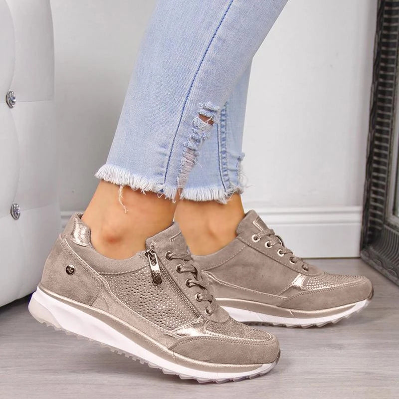 Cauzac™ Breathable Women's Zipper Sneakers with Ergonomic Support