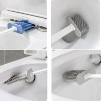 Cauzac™ Silicone Toilet Brush with Wall Mount – Ultimate Hygiene Solution