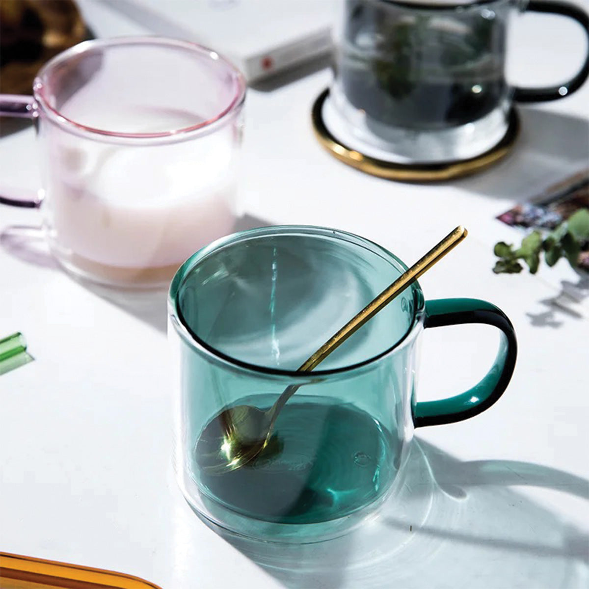 Cauzac™ Tinted Glass Mug for Hot Beverages