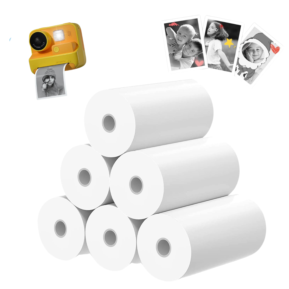 Roll of Instant Camera Paper ready for use
