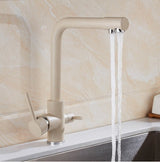 Cauzac™ Dual-Handle Kitchen Mixer Tap with Integrated Water Filter for Modern Homes