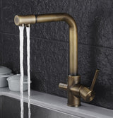 Cauzac™ Dual-Handle Kitchen Mixer Tap with Integrated Water Filter for Modern Homes