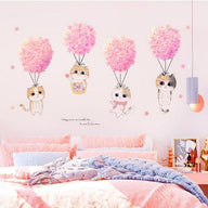 Colorful nursery wall stickers in a child's room