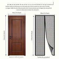 Cauzac™ Easy-Install Magnetic Curtain - Insect & Mosquito Repellent, Breathable Polyester Blend, Classic Style, Perfect for Bedroom, Living Room & Wardrobe Doors