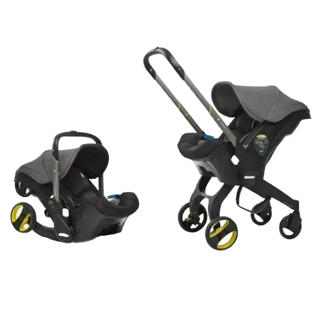 Lightweight foldable baby travel system with infant car seat and travel stroller