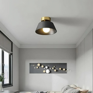 Modern black LED ceiling light fixture with sleek design