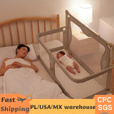 Infant playpen in a safe co sleeping setup with a newborn play yard