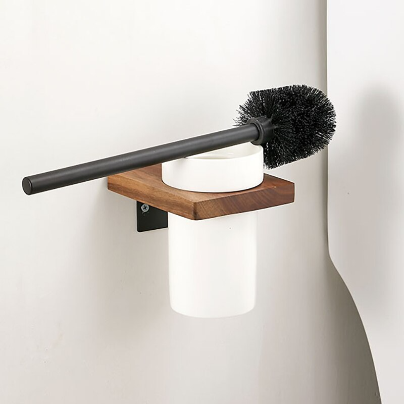 Wall mounted toilet brush and toilet cleaner brush for bathroom cleaning