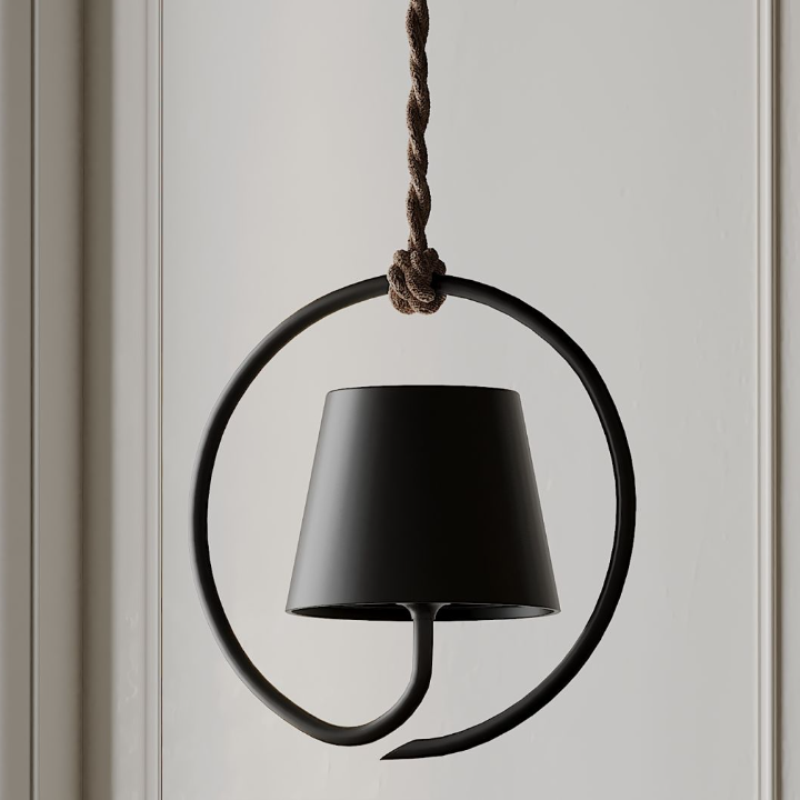 Sleek modern pendant light illuminating a contemporary room