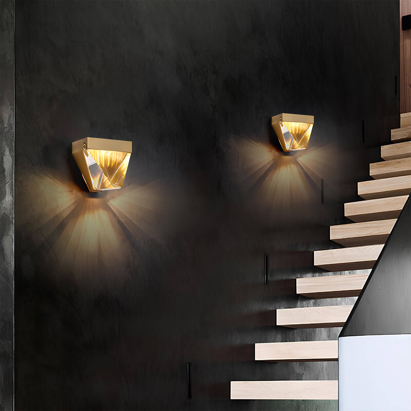 Modern LED wall light in a living room setting