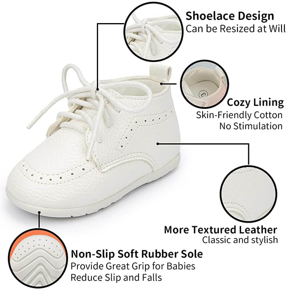 Cauzac™ Baby High Top Leather Shoes - Style, Comfort, and Support for Little Feet!