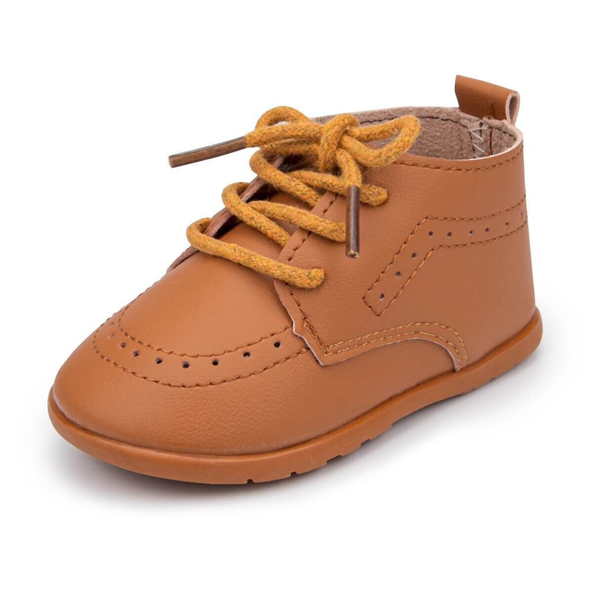 Cauzac™ Baby High Top Leather Shoes - Style, Comfort, and Support for Little Feet!