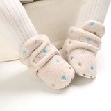 Soft fleece baby boots with non-slip soles