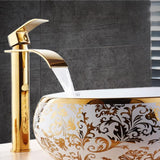 Cauzac™ Elegant Gold Waterfall Bathroom Basin Mixer Faucet