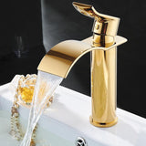Cauzac™ Elegant Gold Waterfall Bathroom Basin Mixer Faucet