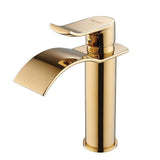 Cauzac™ Elegant Gold Waterfall Bathroom Basin Mixer Faucet
